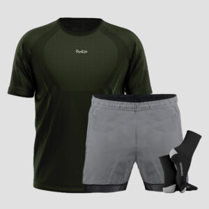 Kit Camiseta Apex + Bermuda Aerofit + Meia Performance 3