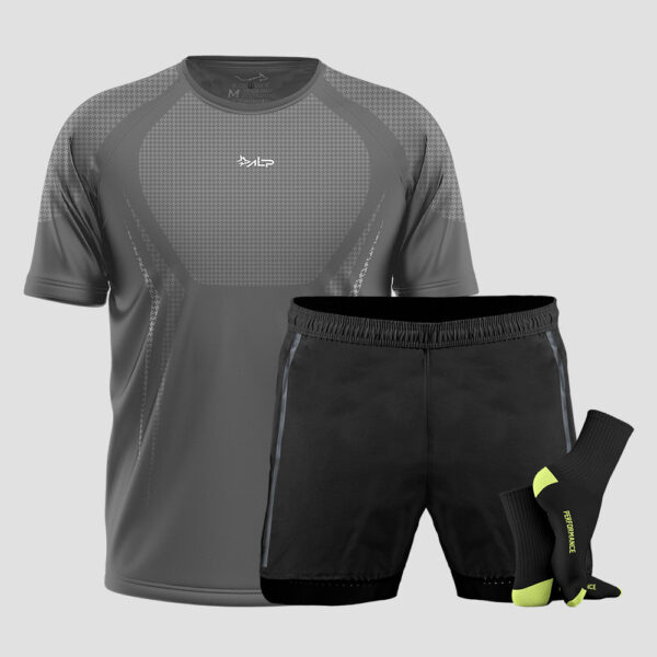 Kit Camiseta Apex + Bermuda Aerofit + Meia Performance 10