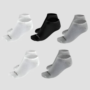 Kit 5 Meias Masculinas Cano Curto Alpha Co Cor:Branco/Cinza/Preto