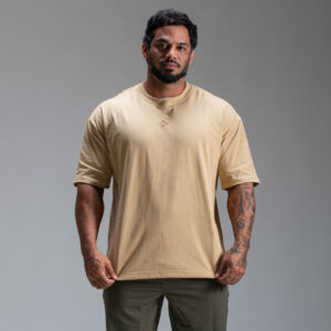 Camiseta Oversized Heavy Caqui
