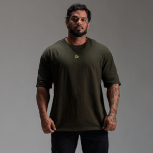 Camiseta Oversized Heavy Verde Militar