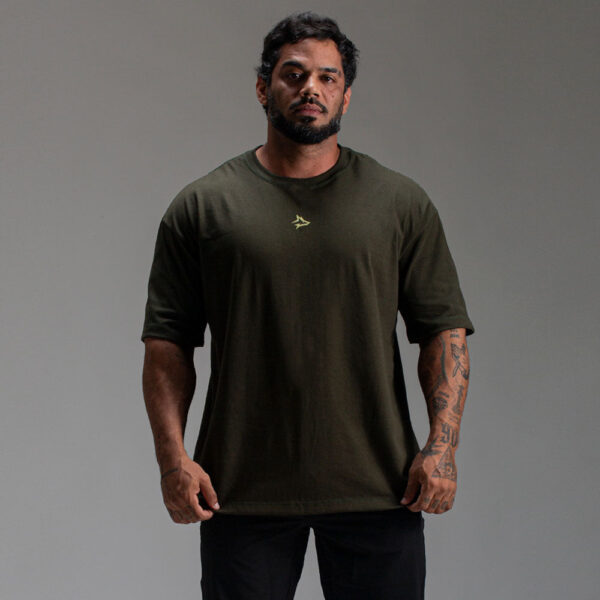 Camiseta Oversized Heavy Verde Militar