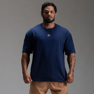 Camiseta Oversized Power Azul Marinho