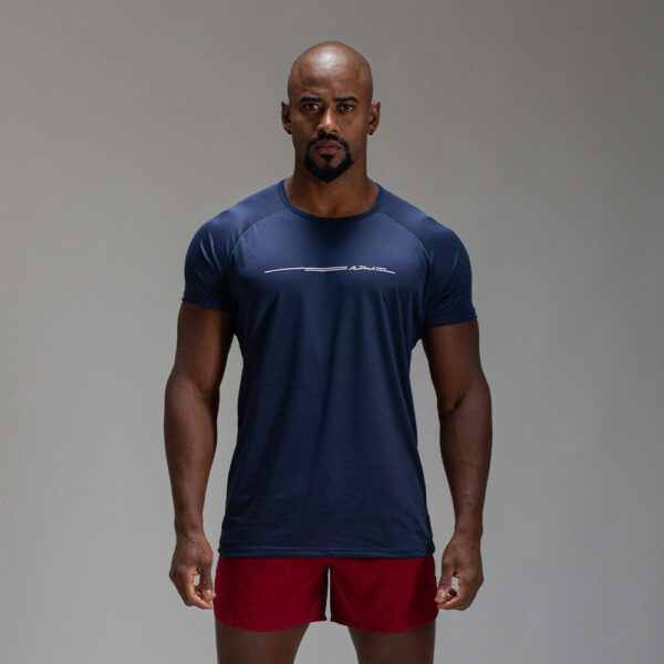 Camiseta Dry Fit Line Move Marinho Ashir